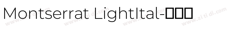 Montserrat LightItal字体转换